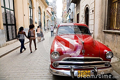 Havana street, Cuba Editorial Stock Photo