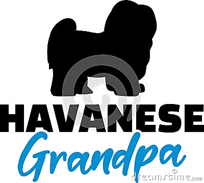 Havanese Grandpa Vector Illustration