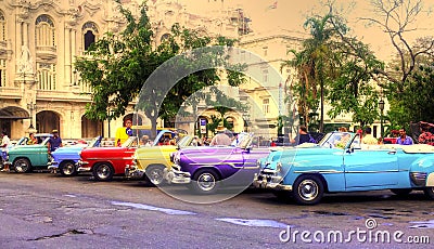 Havanna Cars Editorial Stock Photo