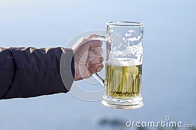 Have a beer with me Stock Photo