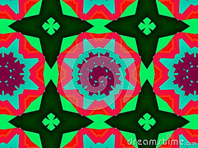 Geometric seamless background with shape abstract and kaleidoscope square repetition Stock Photo