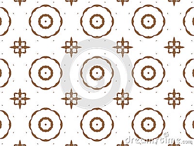 Geometric seamless background with shape abstract and kaleidoscope square repetition. Abstract white and brown gradient background Stock Photo