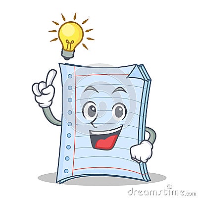 Have an idea notebook character cartoon design Vector Illustration