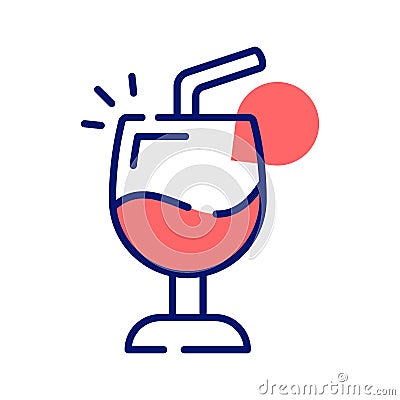 Have a look at this amazing icon of drink glass, wine glass vector design Vector Illustration