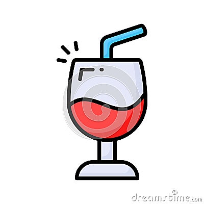 Have a look at this amazing icon of drink glass, wine glass vector design Vector Illustration