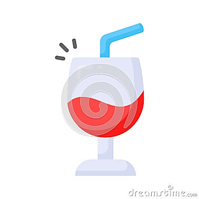 Have a look at this amazing icon of drink glass, wine glass vector design Vector Illustration