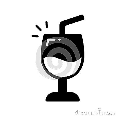 Have a look at this amazing icon of drink glass, wine glass vector design Vector Illustration