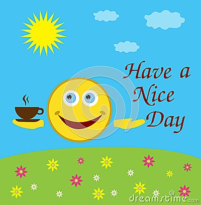 Have a nice day card Vector Illustration