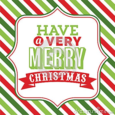 Have a very merry christmas sayings word art Vector Illustration