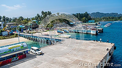 Havelock Island, Swaraj Dweep, Andaman, India Swaraj Dweep Jetty Editorial Stock Photo