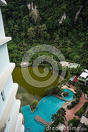 The Haven Hotel Resort is a retreat located in Ipoh, Malaysia, surrounded by lake and forests Editorial Stock Photo