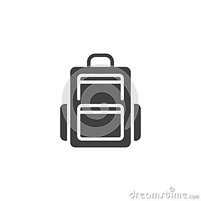 Haversack, rucksack vector icon Vector Illustration