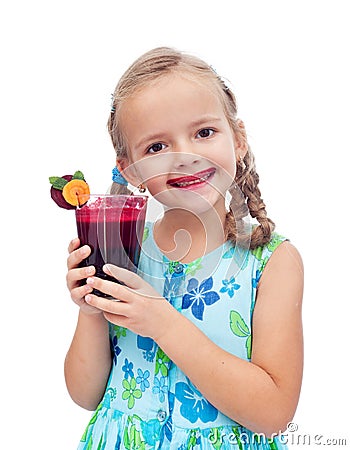 Having a freshly squeezed beetroot juice Stock Photo