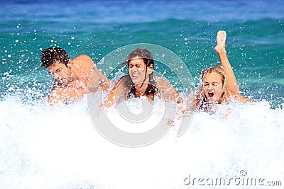 Having fun in the sea Stock Photo