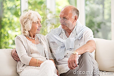 Having romance in old age Stock Photo