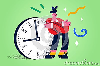 Having time and confidence concept. Vector Illustration