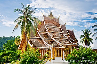 Haw Pha Bang Temple, Laos Stock Photo