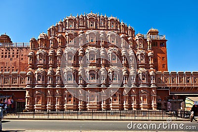 Hawa Mahal in Jaipur, Rajasthan, India. Editorial Stock Photo