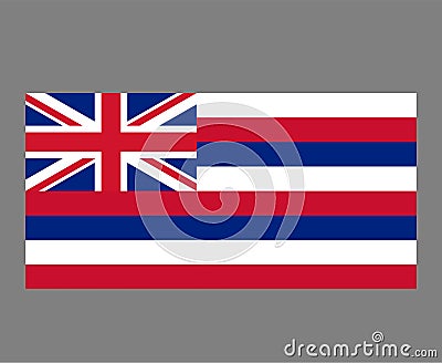 Hawaii Flag National Oceania Emblem Symbol Icon Vector Vector Illustration