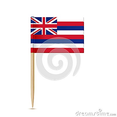 Hawaii flag toothpick Vector Illustration