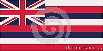 Hawaii flag vector Vector Illustration