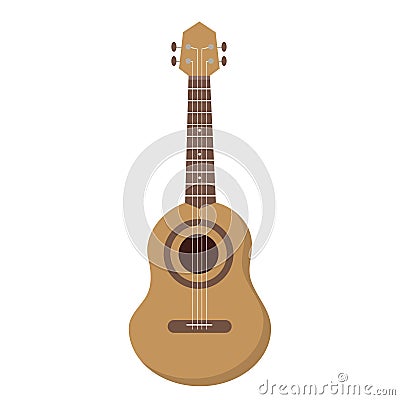 Hawaii guitar. Hawaiian national musical Vector Illustration