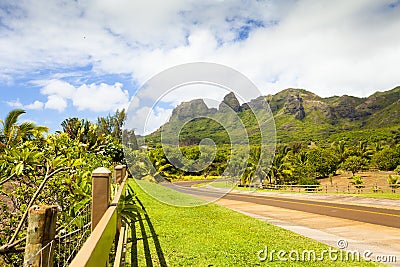 Hawaii kawaii kalalea king kong mountain inside island Stock Photo