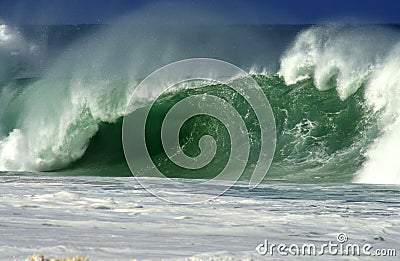 Hawaii North Shore Wave Stock Photo