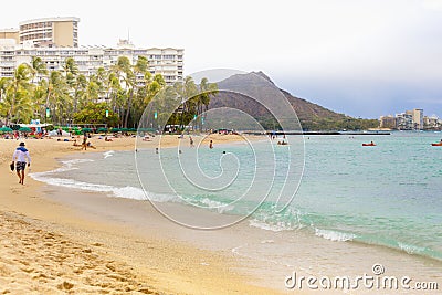 Hawaii oahu waikiki beach one of the most desirable tourist destinations in the world Editorial Stock Photo