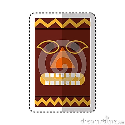 Hawaii token culture icon Vector Illustration