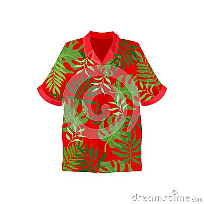 Hawaiian aloha shirt vector Illustration on a white background Vector Illustration
