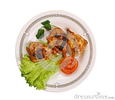 Hawaiian Huli Huli Grilled Chicken Stock Photo