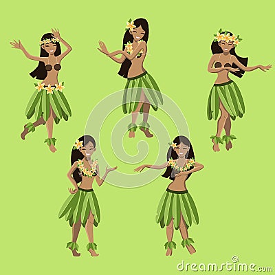 Hawaiian icons and symbols Stock Photo