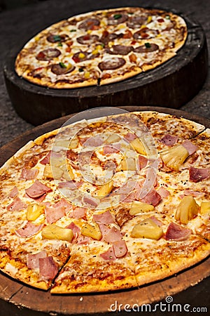 Hawaiian Pizza Stock Photo