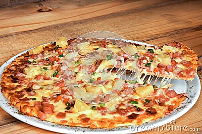 Hawaiian Pizza Stock Photo