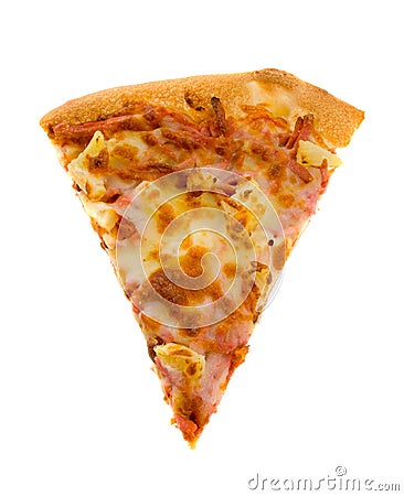 Hawaiian Pizza Slice Stock Photo