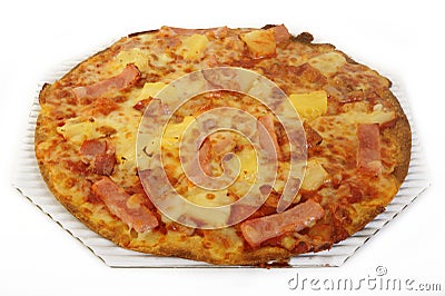 Hawaiian pizza topped Stock Photo