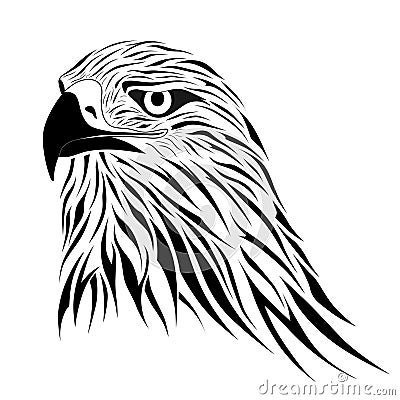 Hawk, tattoo Vector Illustration