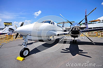 Hawker Beechcraft King Air B200GT at Airshow Editorial Stock Photo