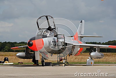 Hawker Hunter classic fighterjet Editorial Stock Photo