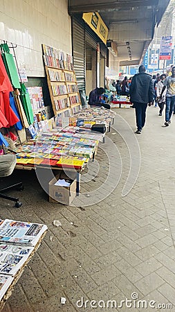 Hawking of books on Tom Mboya Street in the heart of Nairobi Kenya Editorial Stock Photo