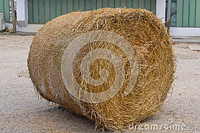 Hay Bale Farm Stock Photo