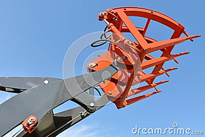 Hay loader agricultural machinery Stock Photo