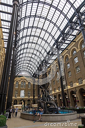 The shopping mall Hays Galleria, London, United Kingdom Editorial Stock Photo