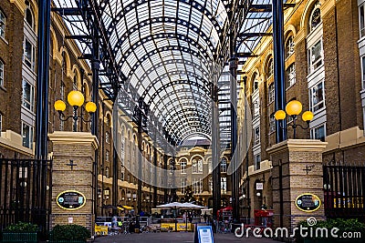 Hay`s Galleria on The South Bank in London, UK Editorial Stock Photo