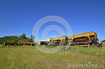 Haybuster Seed Drills Editorial Stock Photo