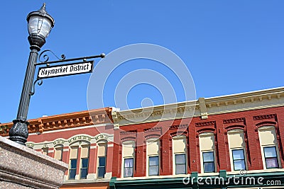 Haymarket District-Council Bluffs, Iowa Stock Photo