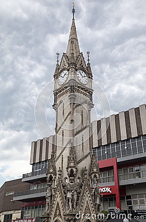Haymarket Memorial Clock Tower Leicester England Editorial Stock Photo