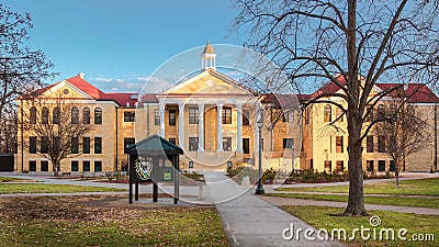 Hays, KS USA - The Iconic Picken Hall on the Campus of Fort Hays State University FHSU in Hays, Kansas Stock Photo
