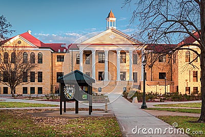 Hays, KS USA - The Iconic Picken Hall on the Campus of Fort Hays State University FHSU in Hays, Kansas Stock Photo